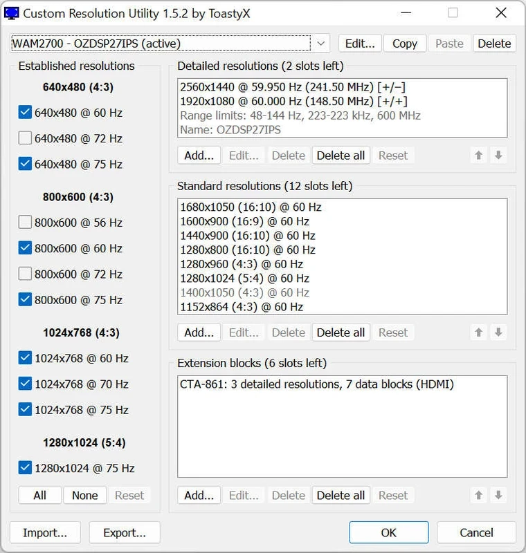 Custom Resolution Utility (CRU) — screenshot 1